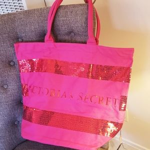 New Victoria's Secret Sequins Tote Bag